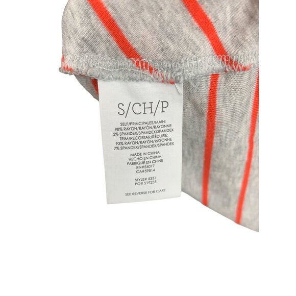 Cabi Womens Sleeveless Striped Tank Top S Red/Gray - Picture 5 of 5